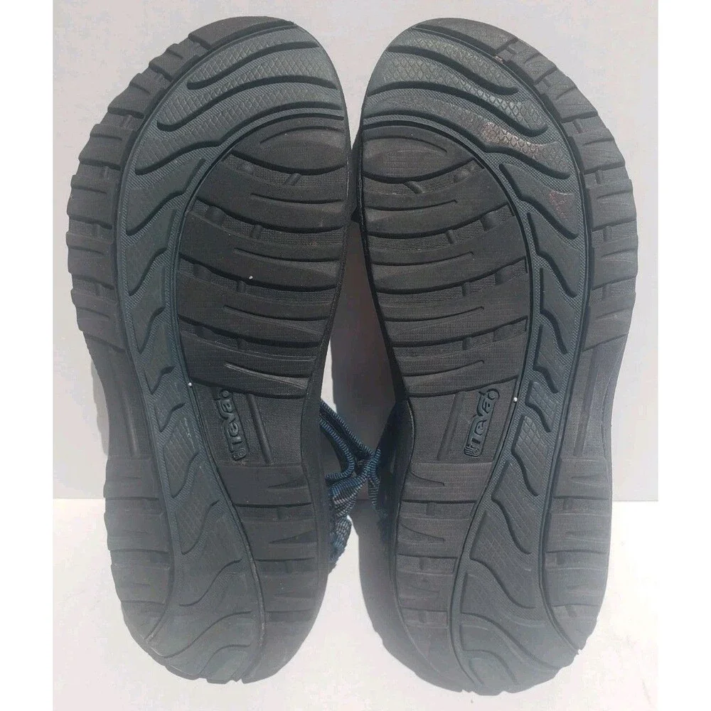 Mens Teva Sandal Sz 9 for Sport Water Wear Blue Black Gray Strap Pattern SN6584
